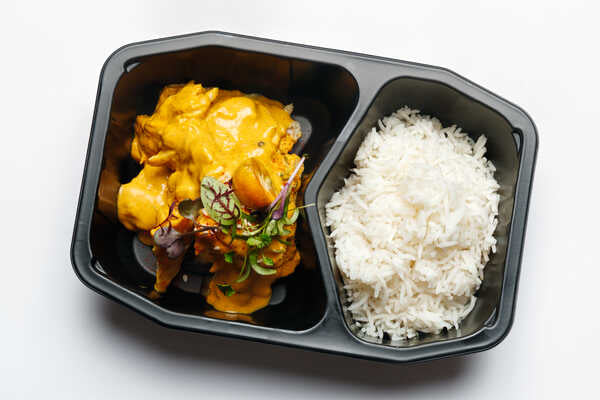 Lite Mango Chicken with Basmati Rice & Fresh Veg (450g)