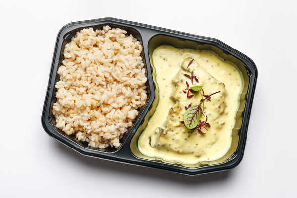 Rump in Honey Mustard with Basmati Rice and Fresh Veg (450g)