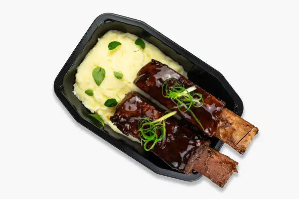 Beef Rib With Honey Soy Bbq & White Potato Mash - 450g 10PK